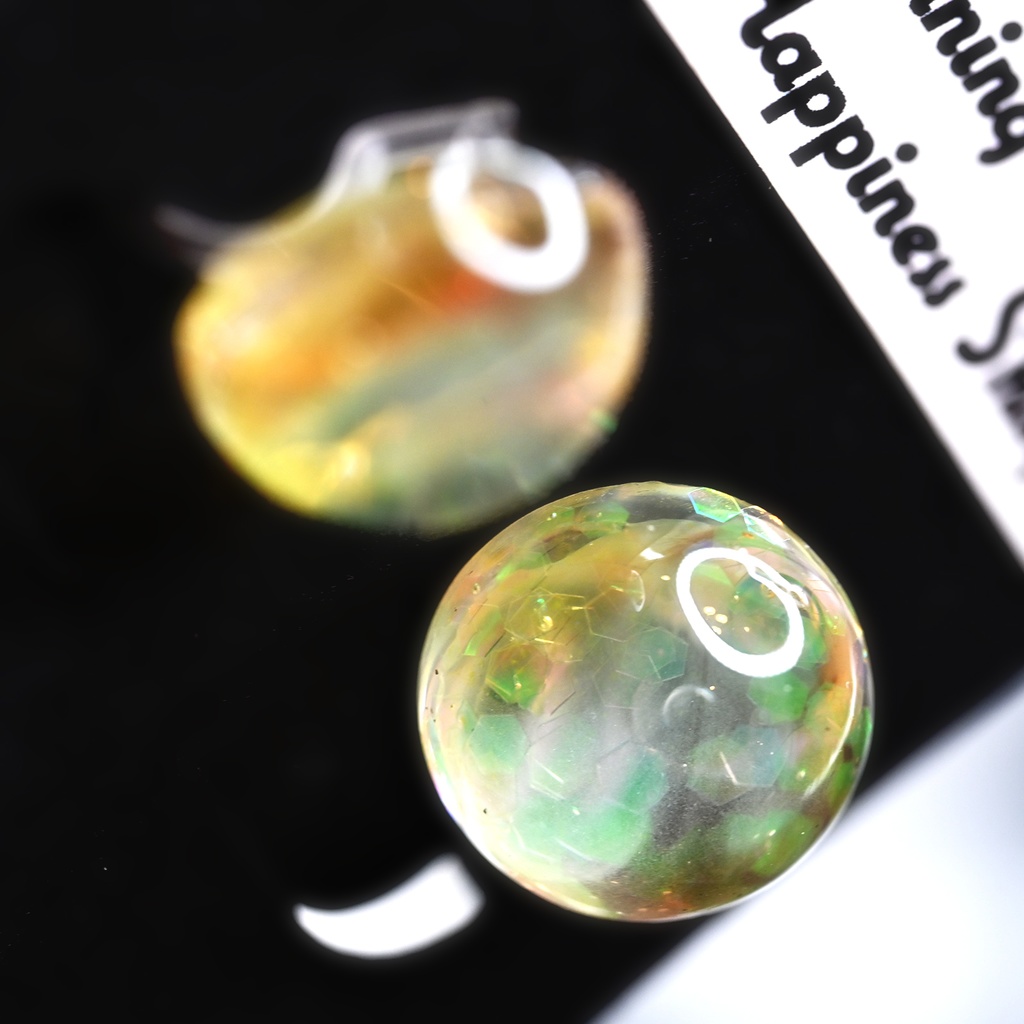 オーロララメ ノンホールピアス