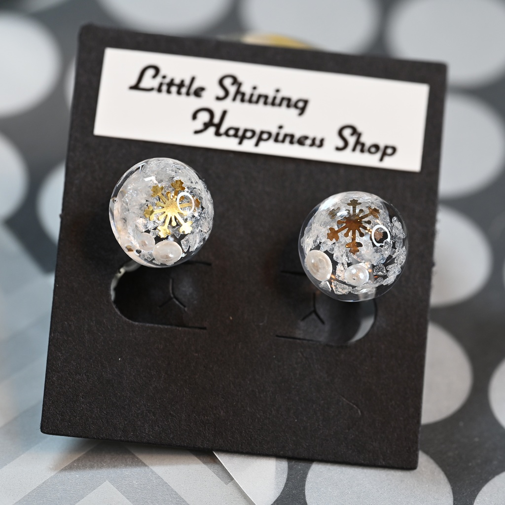 雪の結晶 ノンホールピアス