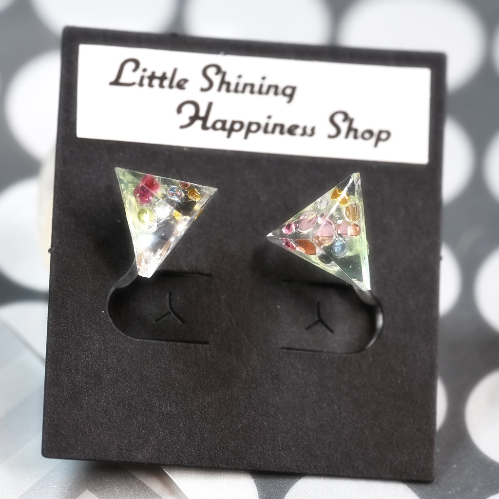 クリスタル ノンホールピアス