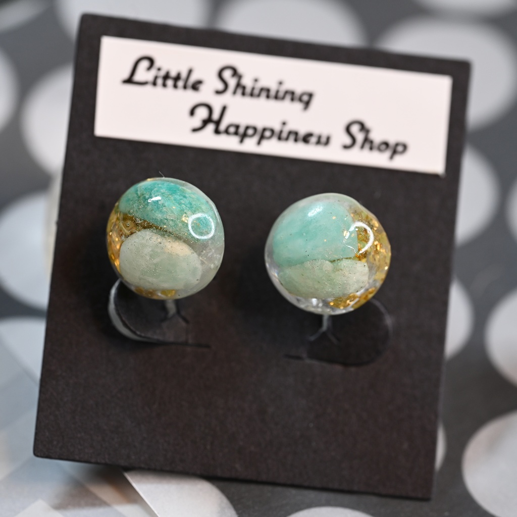 トルコ石 ノンホールピアス