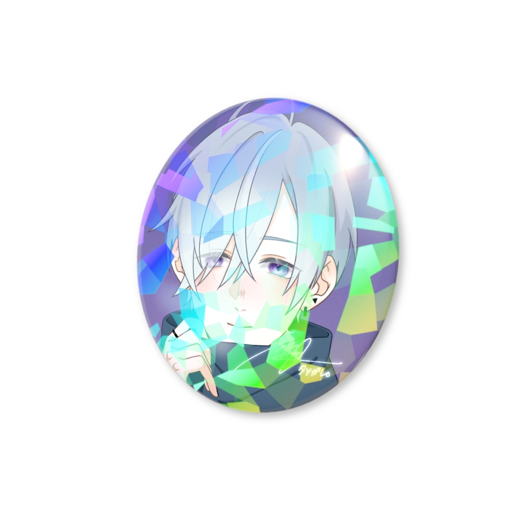 誰彼。缶バッジ【サイン入りver.】