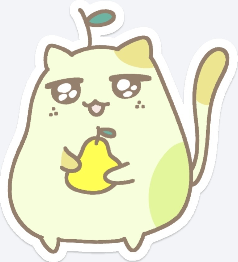 【Sticker】 梨ニャンさん(ホログラム / カラー ）