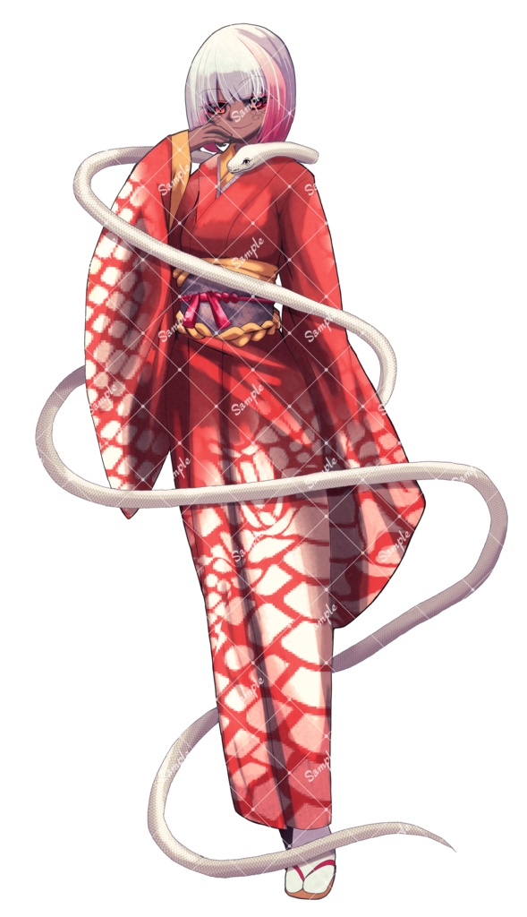 立ち絵素材 蛇女 通常版/怪異版 差分10枚以上