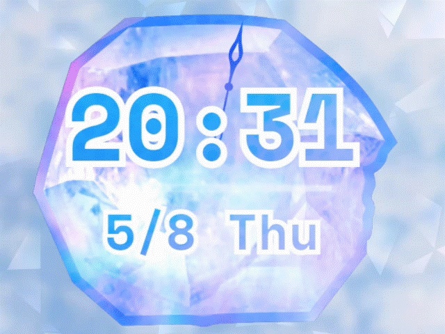 【OBS用】星屑鉱石の時計【動くアニメーション時計】