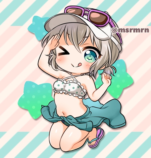 ガルパ水着モカちゃんアクリルキーホルダー