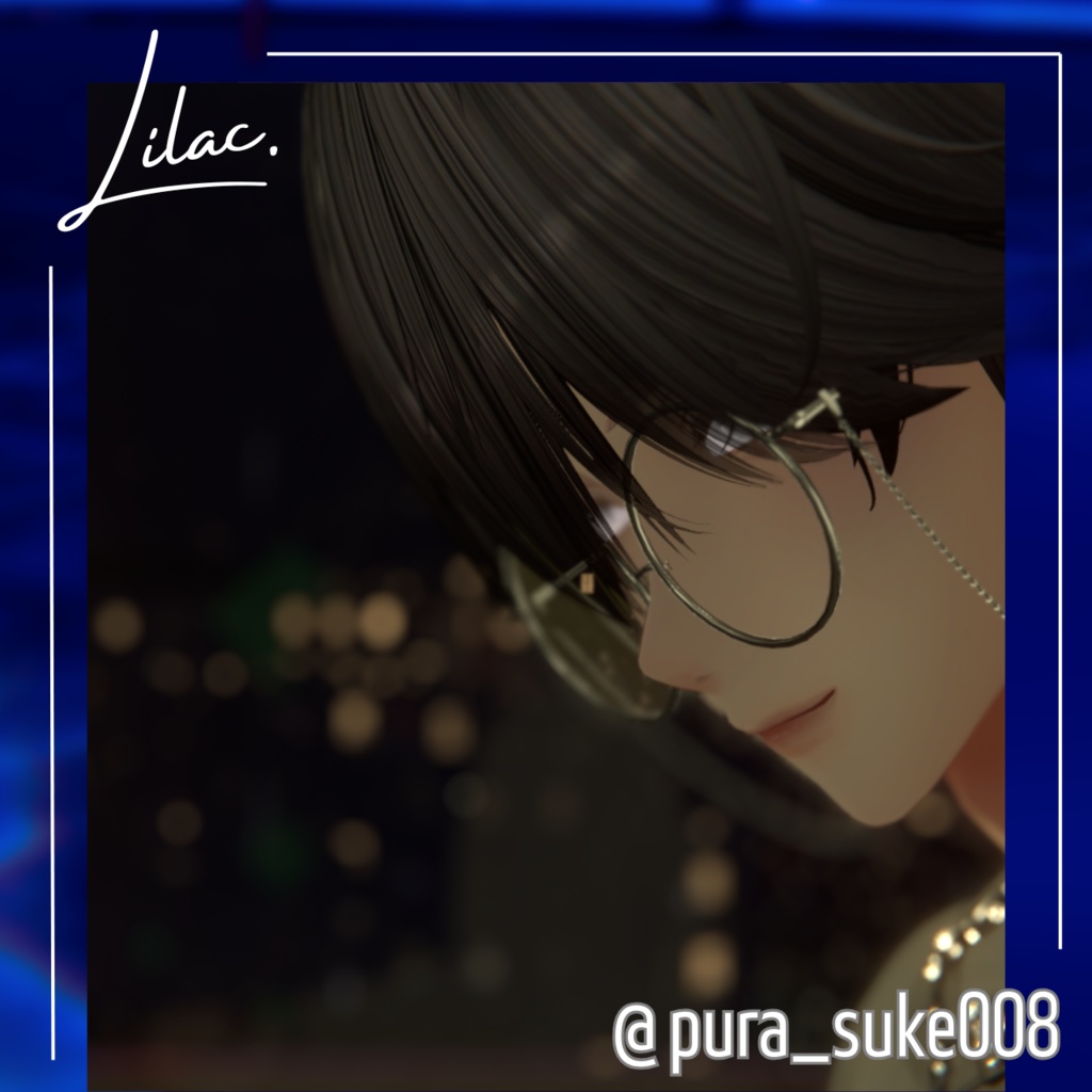 【VRChat】ChainGlasses 【MA対応】【22アバター対応】