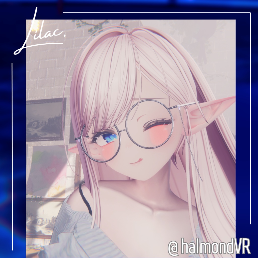 【VRChat】ChainGlasses 【MA対応】【22アバター対応】