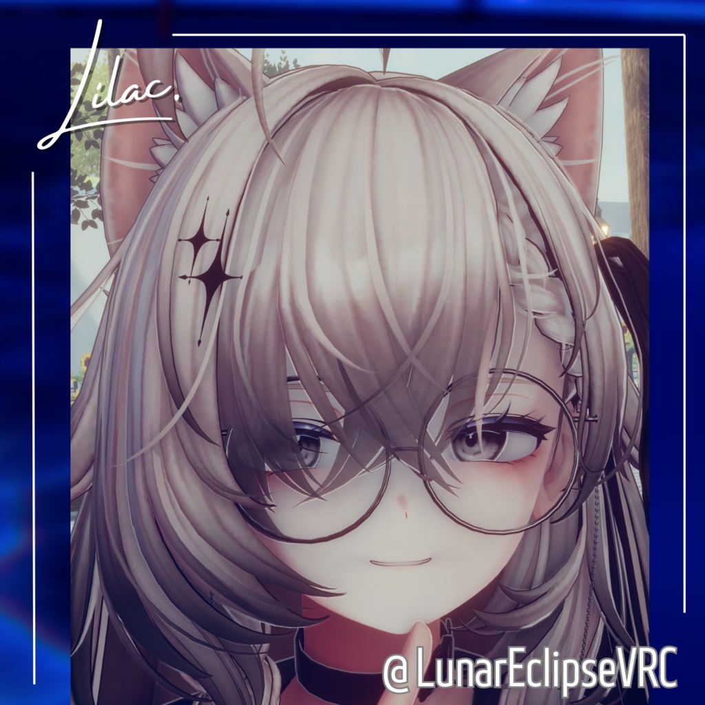 【VRChat】ChainGlasses 【MA対応】【22アバター対応】