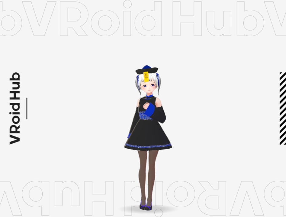 美玲（メイリン）_キョンシー青３Dモデル／VRM・VROIDデータ