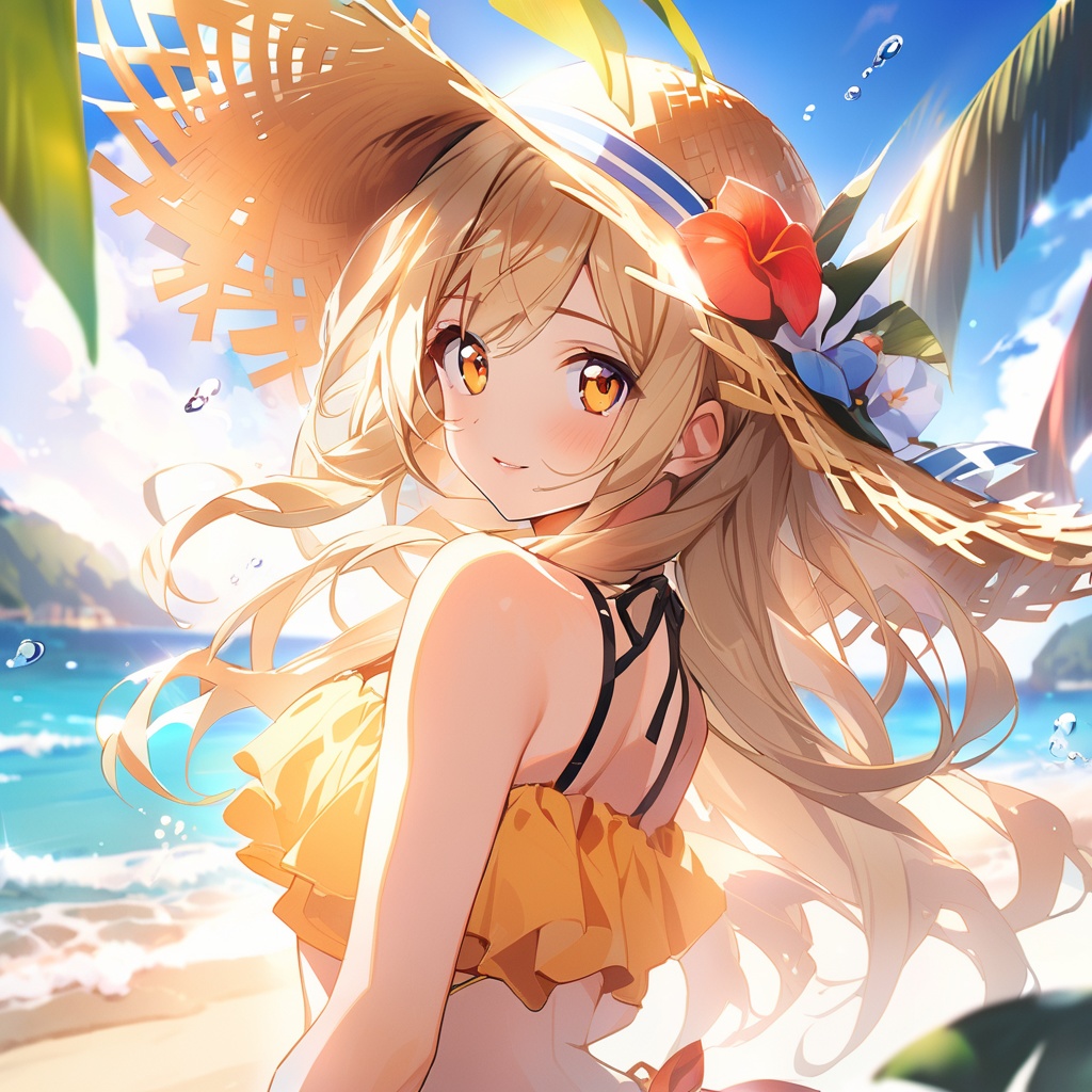 金髪アイドルと海デート