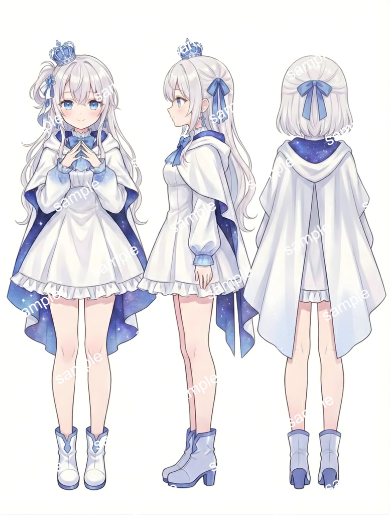 【限定1点】星空マントの銀髪プリンセス【Vライバーデビューフルセット】