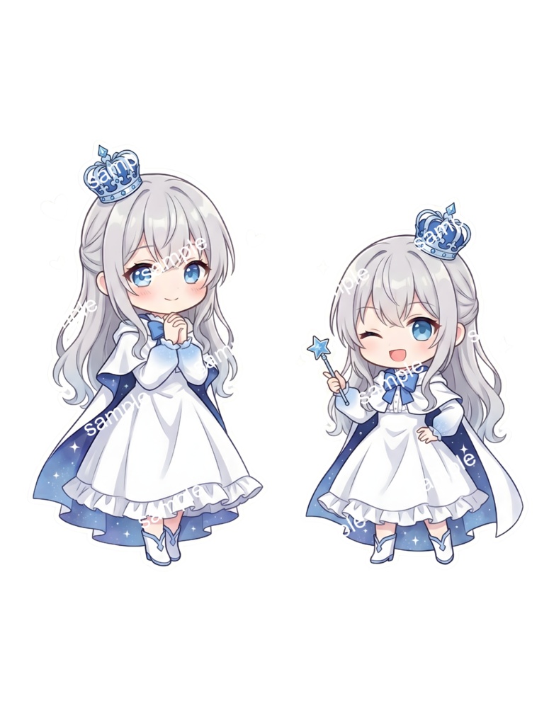 【限定1点】星空マントの銀髪プリンセス【Vライバーデビューフルセット】