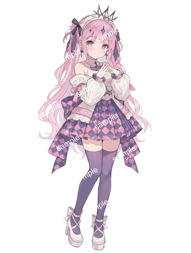 【限定1点】ダイヤ柄ドレスの魔法少女【Vライバーデビューフルセット】