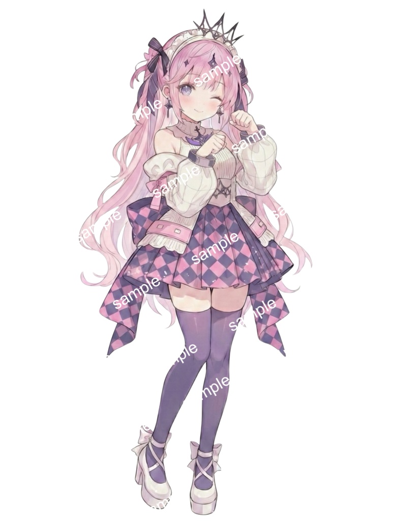 【限定1点】ダイヤ柄ドレスの魔法少女【Vライバーデビューフルセット】