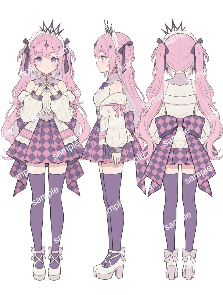 【限定1点】ダイヤ柄ドレスの魔法少女【Vライバーデビューフルセット】