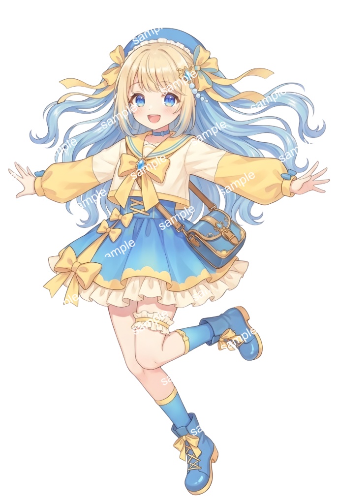 【限定1点】黄色セーラーのロングちゃん【Vライバーデビューフルセット】