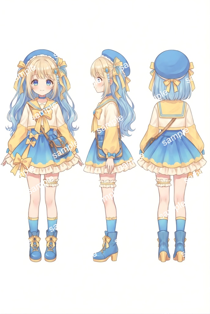 【限定1点】黄色セーラーのロングちゃん【Vライバーデビューフルセット】