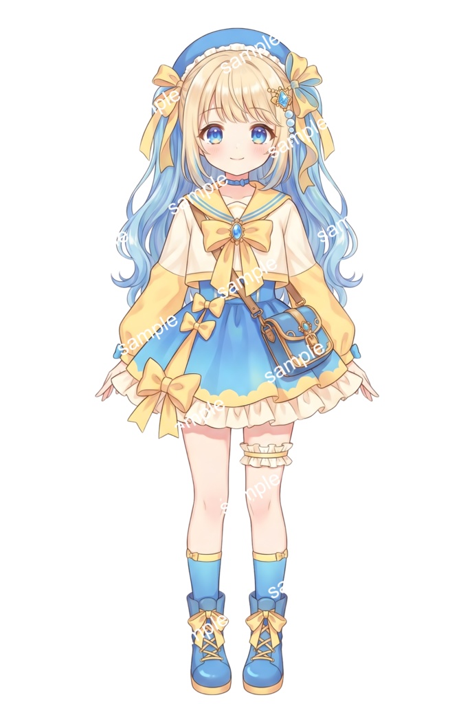 【限定1点】黄色セーラーのロングちゃん【Vライバーデビューフルセット】