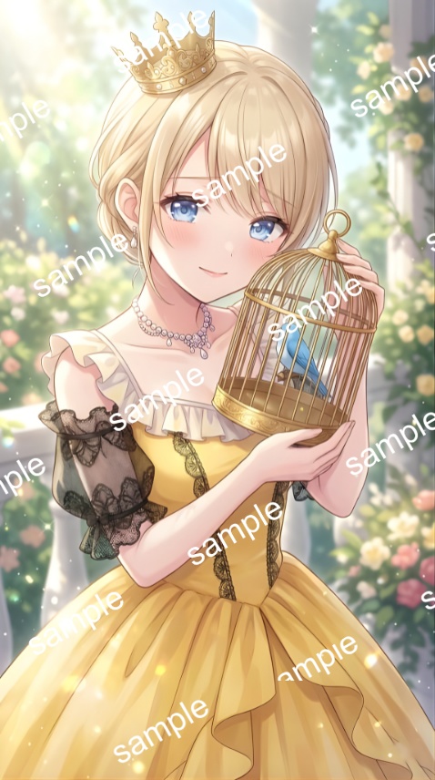 【限定1点】黄色ドレスの金髪お姫様【Vライバーデビューフルセット】