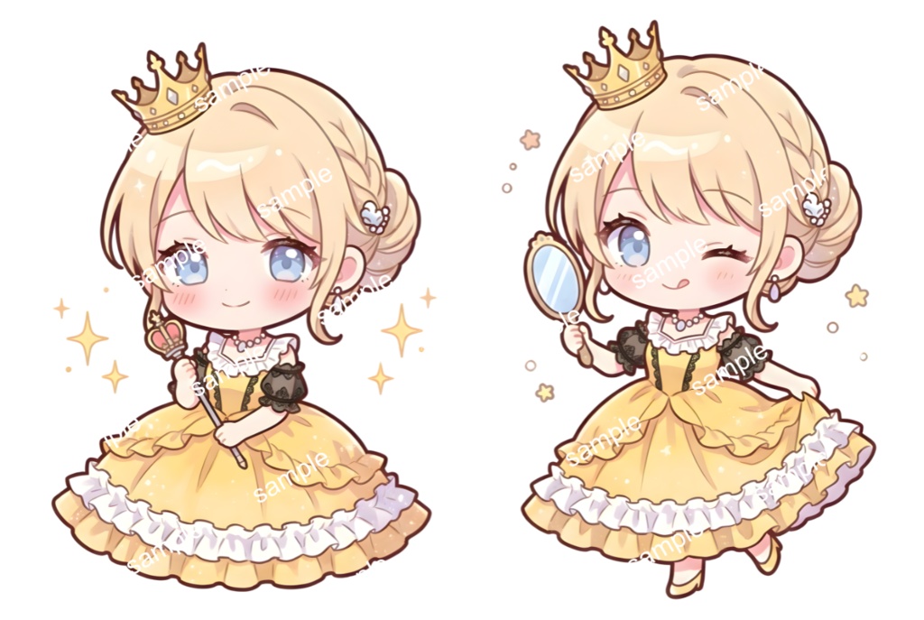 【限定1点】黄色ドレスの金髪お姫様【Vライバーデビューフルセット】