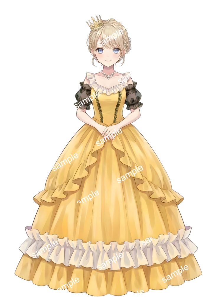 【限定1点】黄色ドレスの金髪お姫様【Vライバーデビューフルセット】