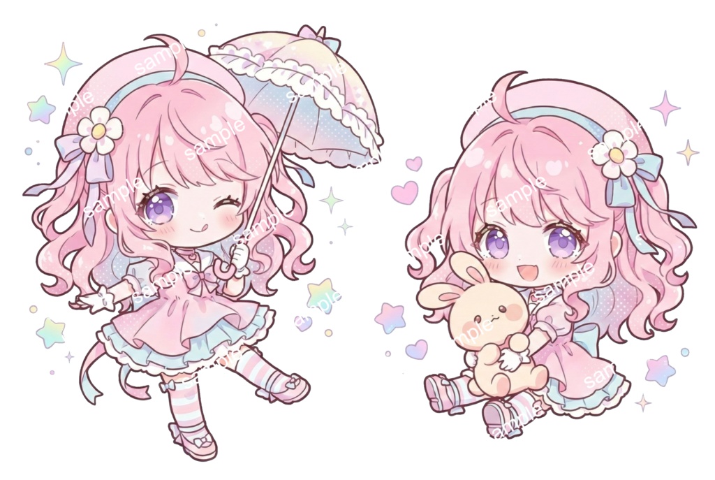 【限定1点】花飾りとパステルドレスちゃん【Vライバーデビューフルセット】