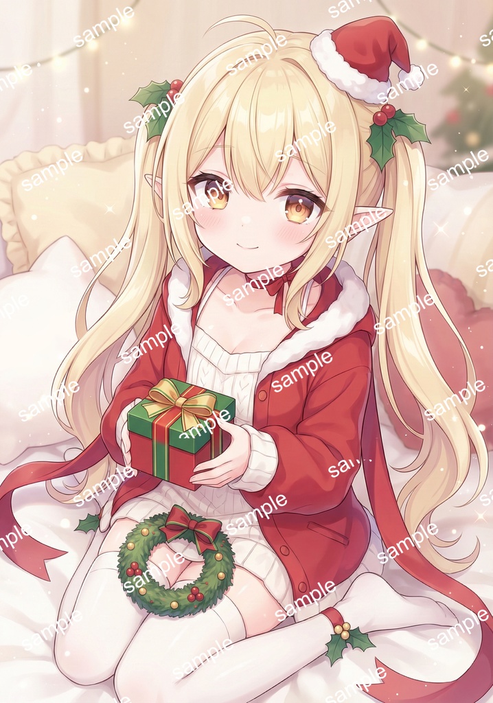 【限定1点】金髪ツインテのサンタエルフちゃん【Vライバーデビューフルセット】