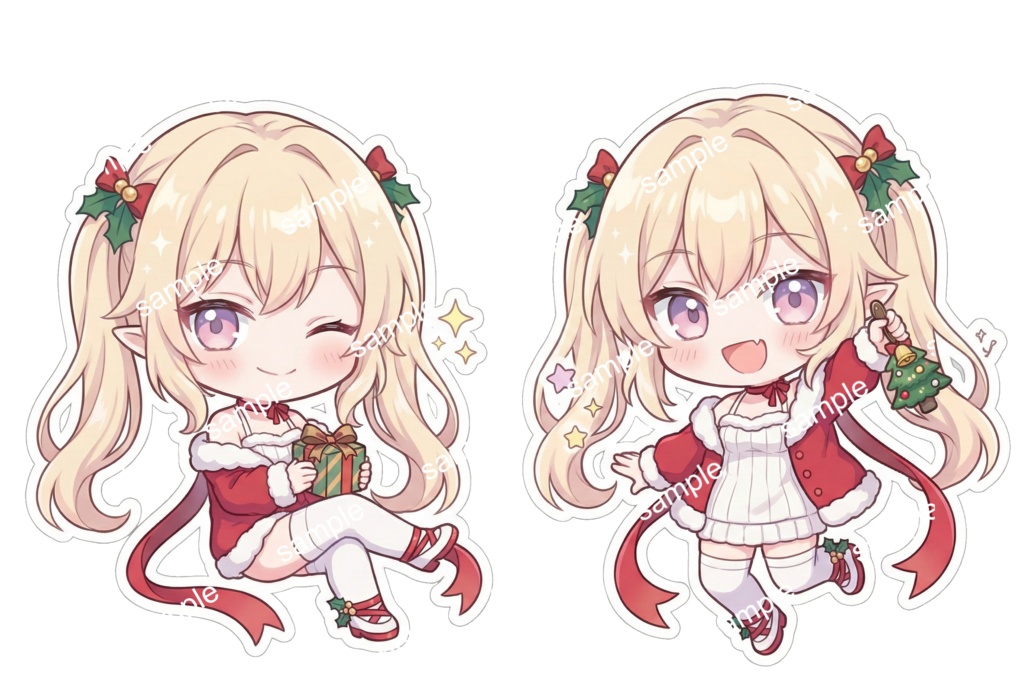 【限定1点】金髪ツインテのサンタエルフちゃん【Vライバーデビューフルセット】