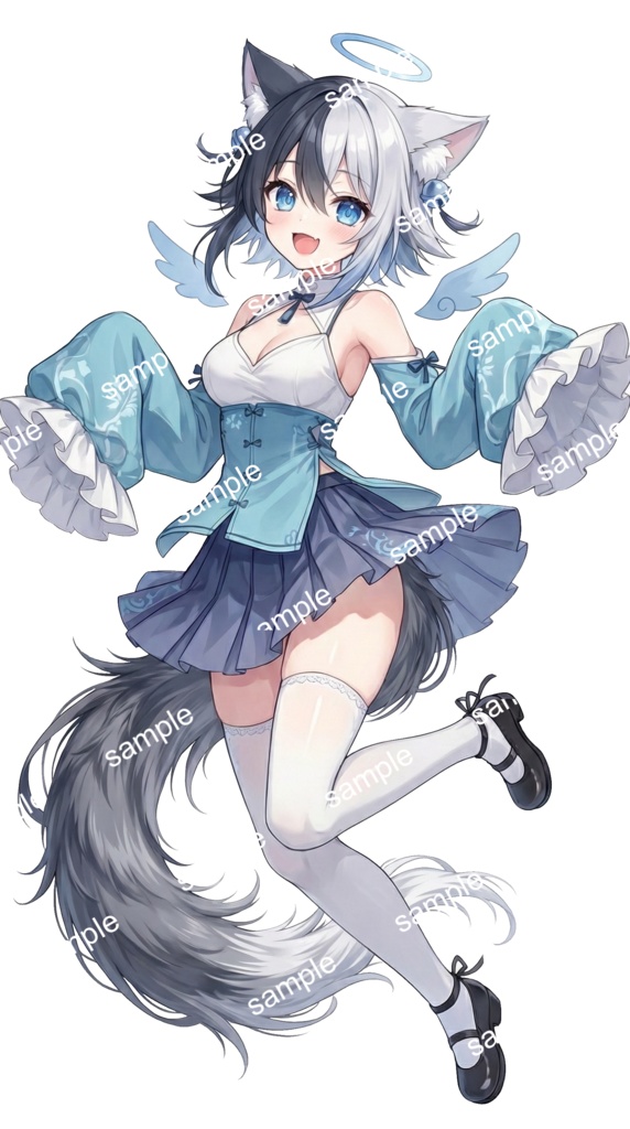 【限定1点】蒼空の天使狼ちゃん【Vライバーデビューフルセット】