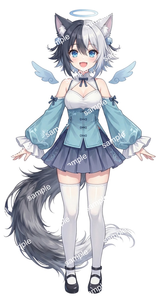 【限定1点】蒼空の天使狼ちゃん【Vライバーデビューフルセット】