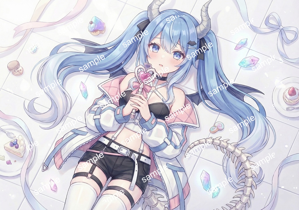 【限定1点】蒼角のボーンデビル(シアン)【Vライバーデビューフルセット】