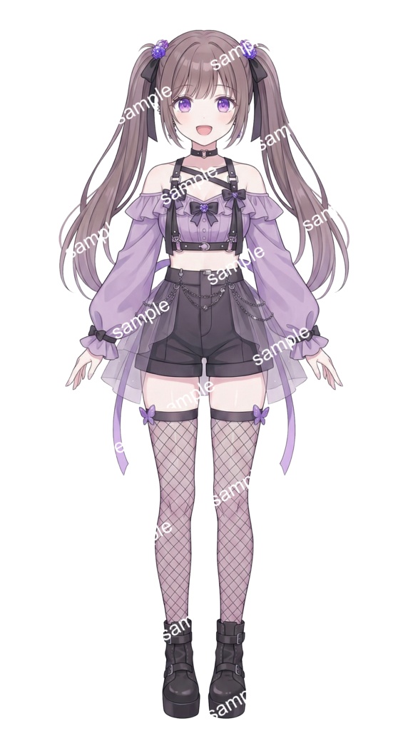 【限定1点】紫蝶の地雷系(アゲハ)【Vライバーデビューフルセット】