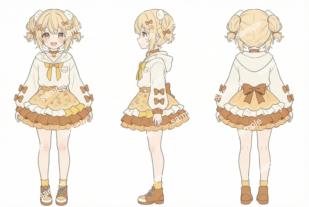 【限定1点】とろける甘さのプリン色♡スイーツ系ツインテちゃん【Vライバーデビューフルセット】