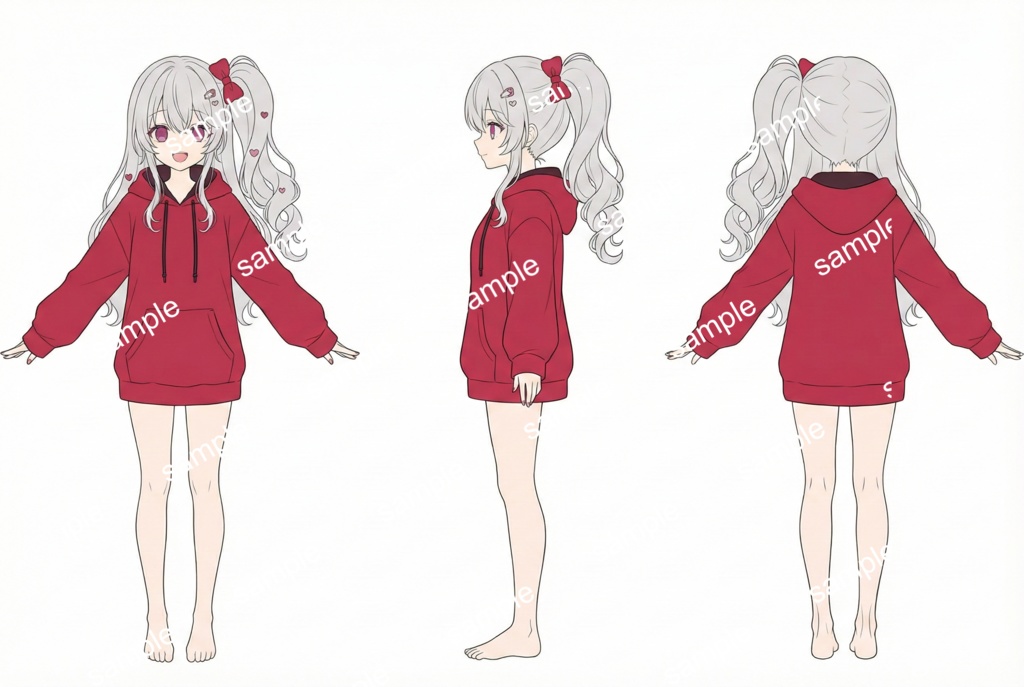 【限定1点】無防備な彼パーカー姿の白銀少女【Vライバーデビューフルセット】