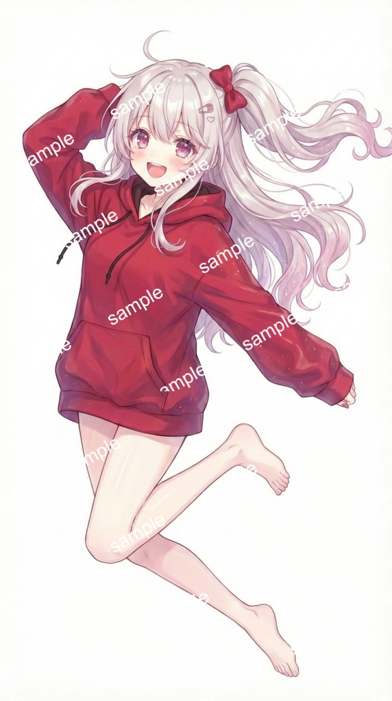 【限定1点】無防備な彼パーカー姿の白銀少女【Vライバーデビューフルセット】