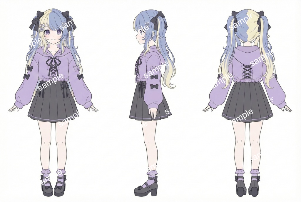 【限定1点】レースアップパーカーのパステル地雷系【Vライバーデビューフルセット】