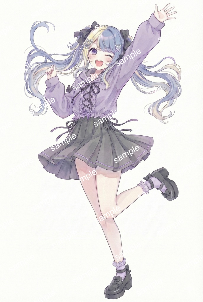 【限定1点】レースアップパーカーのパステル地雷系【Vライバーデビューフルセット】