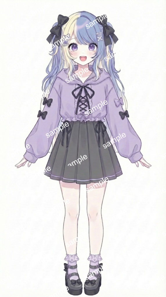 【限定1点】レースアップパーカーのパステル地雷系【Vライバーデビューフルセット】