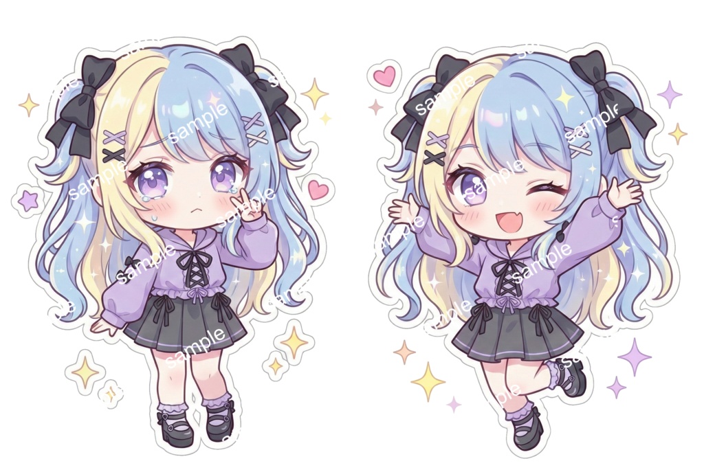 【限定1点】レースアップパーカーのパステル地雷系【Vライバーデビューフルセット】