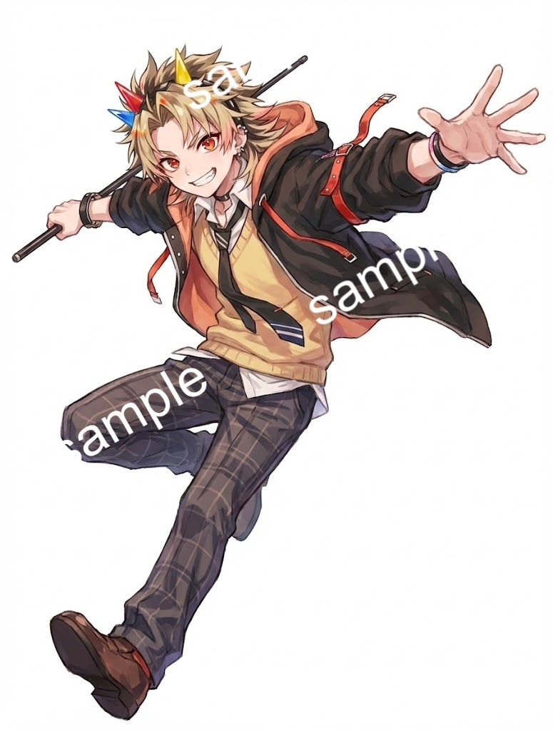 【限定1点】カラフル角とパーカー制服のヤンチャ鬼男子【Vライバーデビューフルセット】