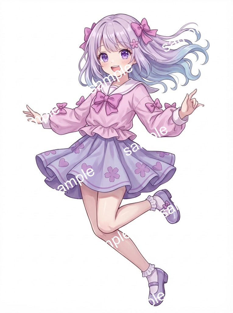 【限定1点】お花とリボンの夢見るラベンダー少女【Vライバーデビューフルセット】