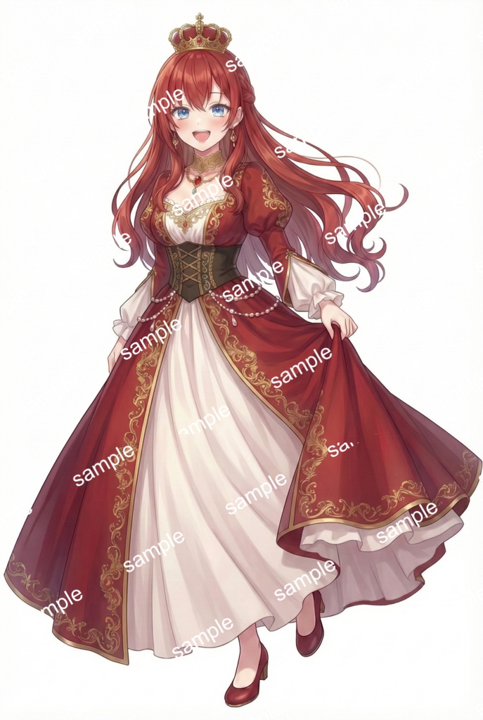 【限定1点】王道ファンタジー!赤髪の正統派プリンセス【Vライバーデビューフルセット】