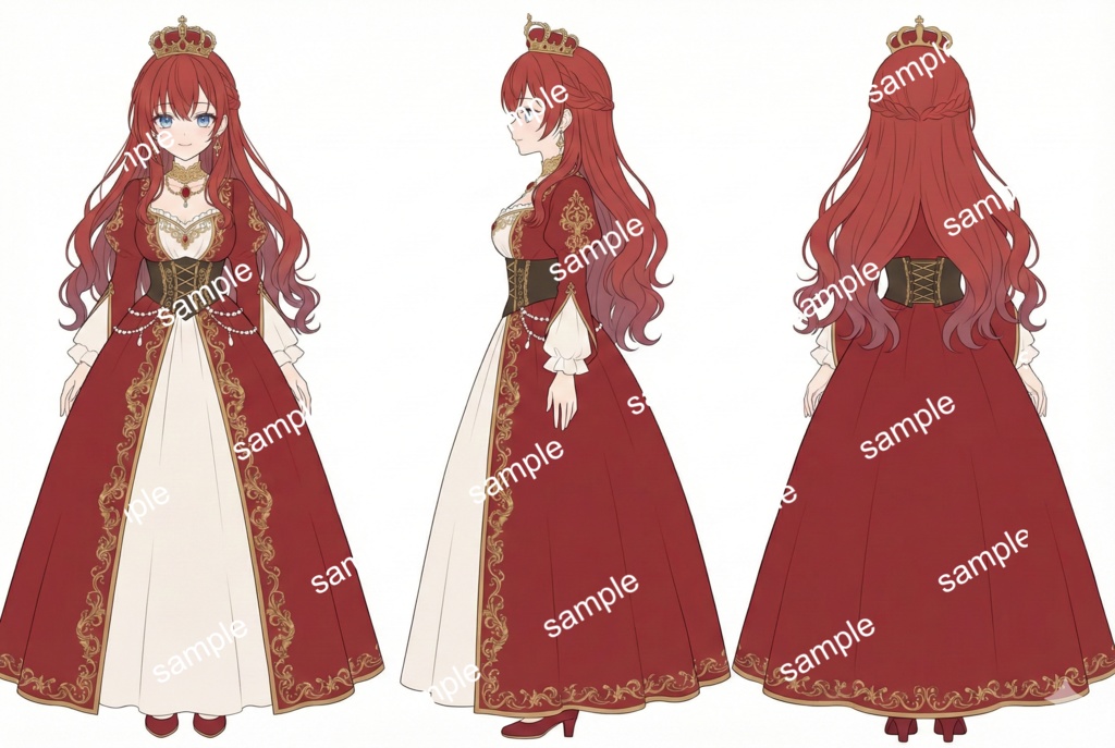 【限定1点】王道ファンタジー!赤髪の正統派プリンセス【Vライバーデビューフルセット】