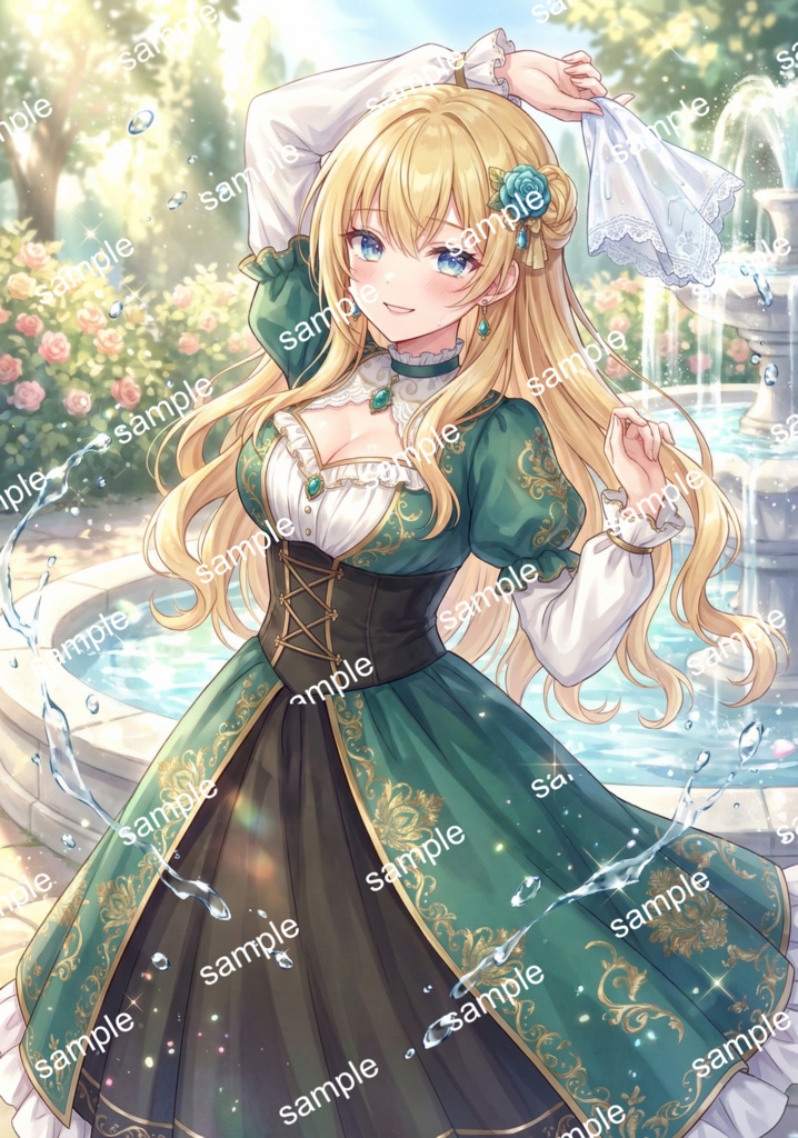 【限定1点】深緑の貴婦人!金髪碧眼の癒やし系令嬢【Vライバーデビューフルセット】