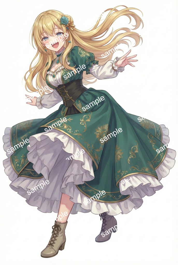 【限定1点】深緑の貴婦人!金髪碧眼の癒やし系令嬢【Vライバーデビューフルセット】