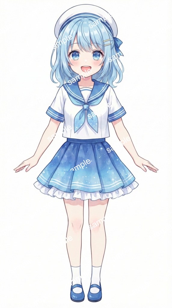 【限定1点】爽やかマリン!星空スカートの元気なセーラーアイドル【Vライバーデビューフルセット】