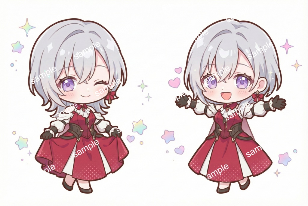 【限定1点】高貴なる銀髪の吸血鬼!?深紅のドレスを纏う麗人【Vライバーデビューフルセット】