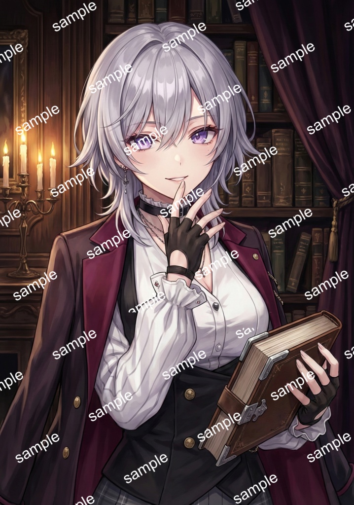 【限定1点】麗しの銀髪プリンス!ロングコートのマニッシュな麗人【Vライバーデビューフルセット】