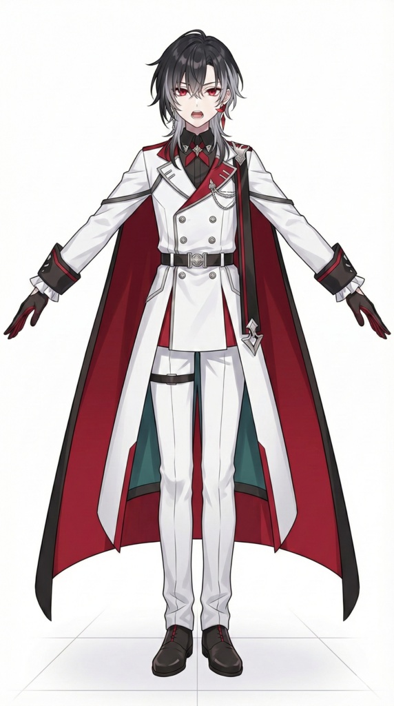 【限定1点】白き軍服の貴公子!赤と黒のヴァンパイア騎士【Vライバーデビューフルセット】