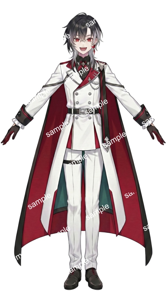 【限定1点】白き軍服の貴公子!赤と黒のヴァンパイア騎士【Vライバーデビューフルセット】